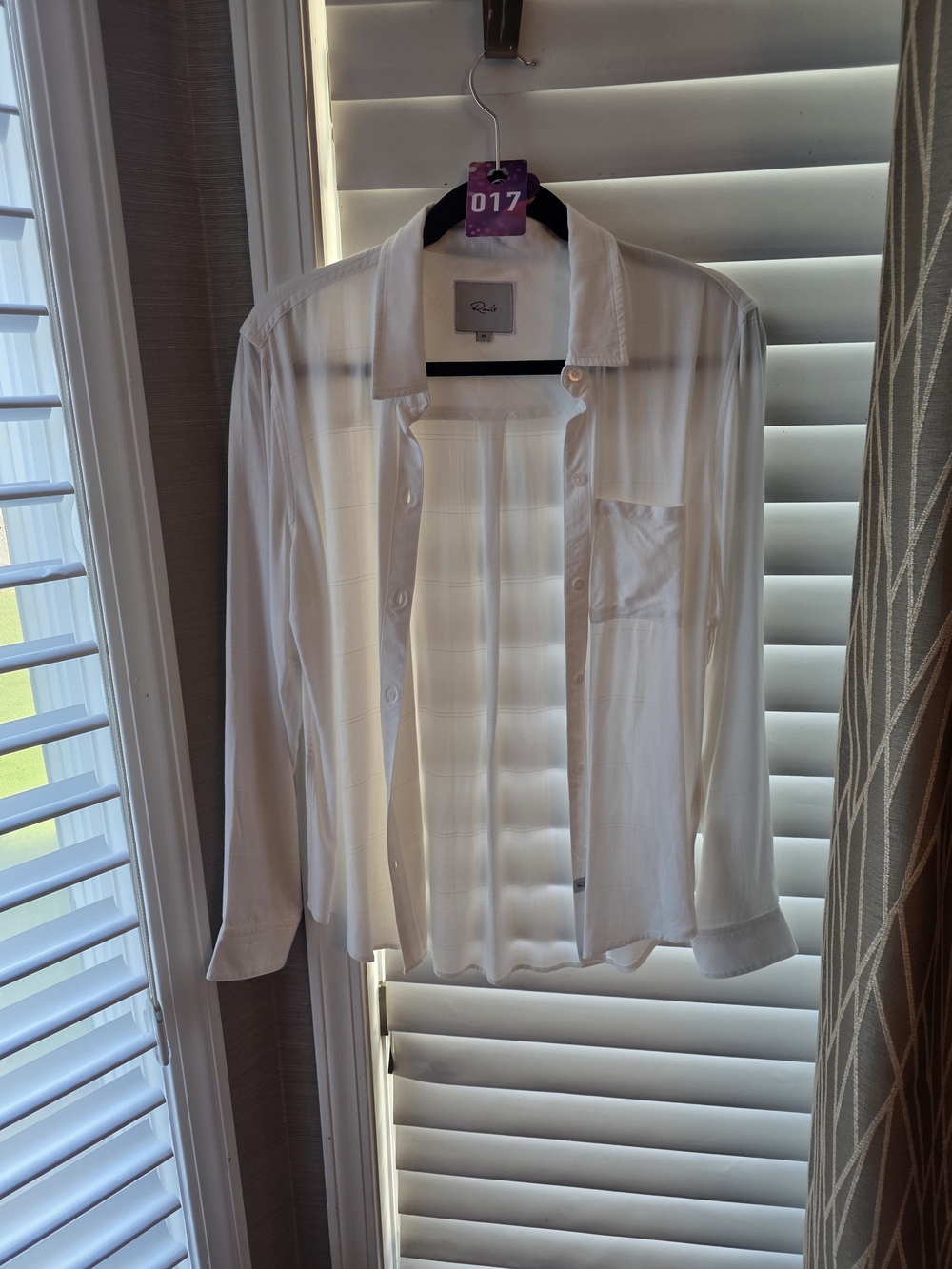 Rails White Casual Button-Down Shirt